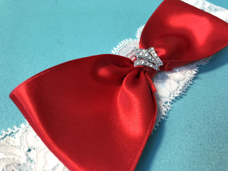 Headband With Red Satin Bow (Special)
